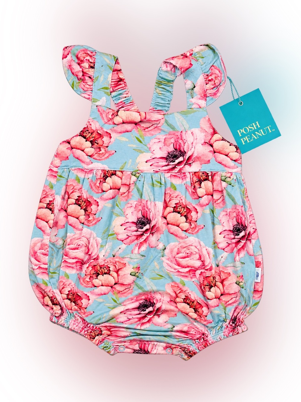 Posh Peanut Kennedy Racerback Bubble Romper | 6–12M | NWT 💕